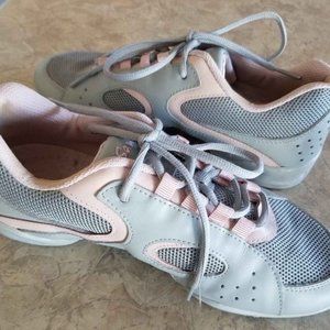 Womens VGUC Sansha Trident Dance/Jazz/Zumba Arch Flex Pink & Gray shoes sz 8
